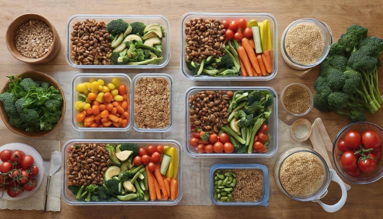 Nutritious meal prep display